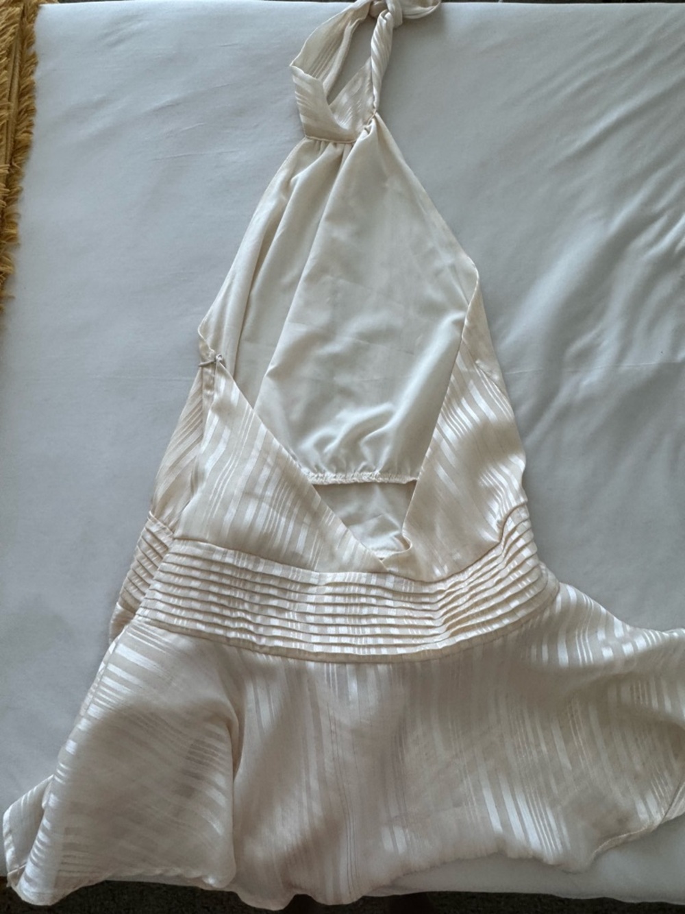 Ivory Halter Ruffled Mini Dress - Picture 2 of 4
